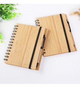 Customized Spiral School Notebooks Bamboo Cover Journal Sublimation Notebook Planner 2024-2025