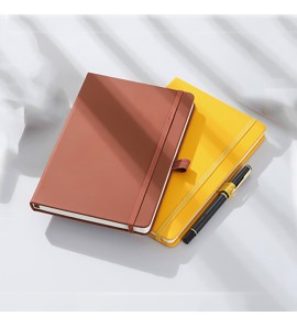 Hot Selling Sewing Binding Exercise Book Skin-Feel Macaron Color Pu Leather Cover Diary Notebooks For School With Elastic Band